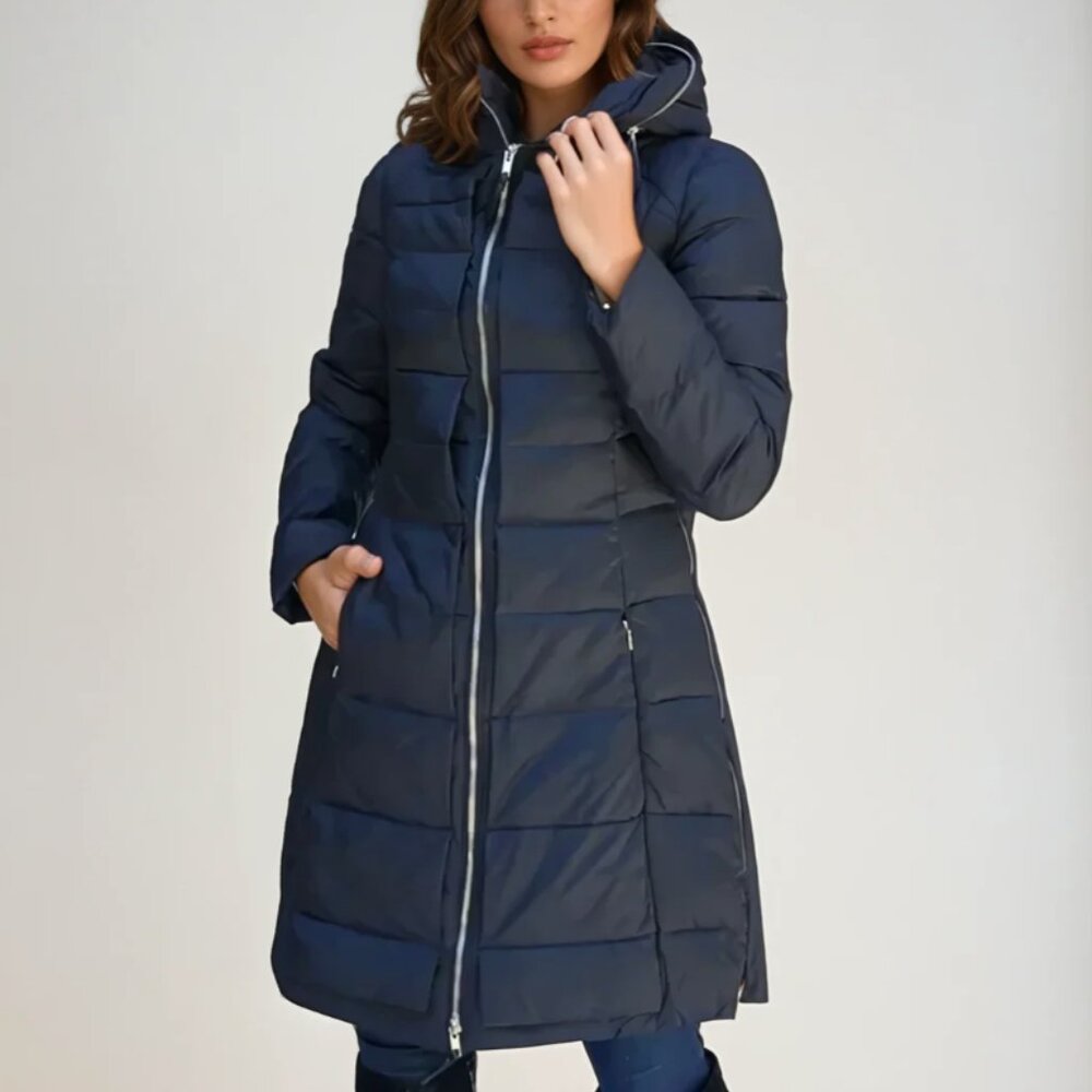 Ciao Milano Navy Puffer Coat